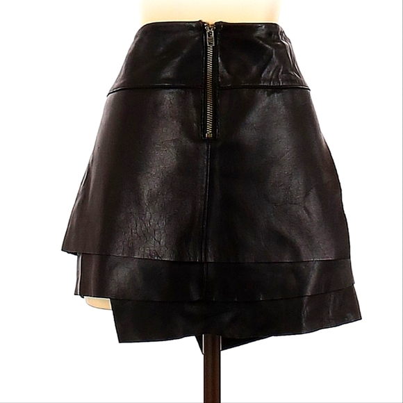 Helmut Lang 100% Leather mini skirt size S - Picture 2 of 3